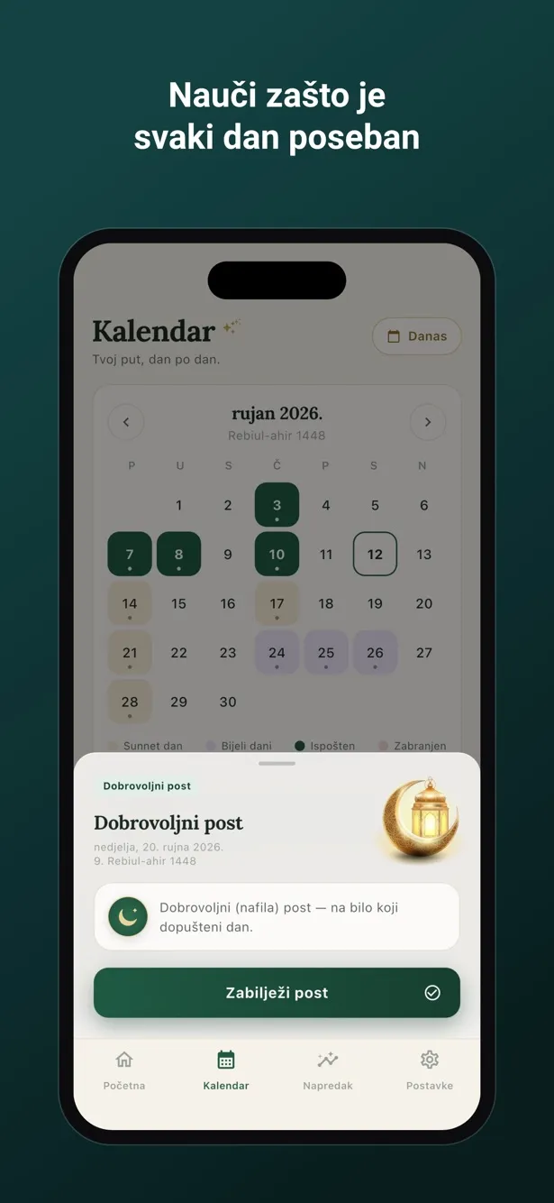 Objašnjenje preporučenog dana